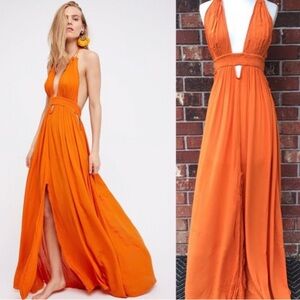 Free People Look into the Sun maxi dress orange